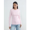 LCWAIKIKI Basic Pembe Bisiklet Yaka Kadın Body