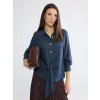 LCWAIKIKI Classic Mavi Önü Bağlamalı Kadın Gömlek