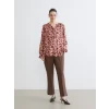 LCW Grace Pembe Kaçık Yaka Çiçekli Bluz