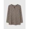 LCW Grace Kahverengi Bisiklet Yaka Desenli Bluz