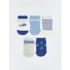 LCW baby Mavi Erkek Bebek Desenli Patik Çorap 5li