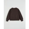 LCW Kids Kahverengi New York Baskılı Kız Çocuk Soft Touch Sweatshirt ve Eşofman Altı