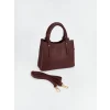 LCW ACCESSORIES Bordo Deri Görünümlü Kadın Omuz Çantası