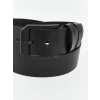 LCW ACCESSORIES Siyah Deri Görünümlü Erkek Kemer