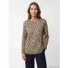 LCW Grace Bej Bisiklet Yaka Desenli Bluz