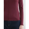LCW Modest Bordo Fırfırlı Dik Yaka Kadın Body