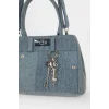 Defacto E3709AXBE2 Mavi Kadın Jean Görünümlü Omuz Çantası