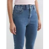 LCWAIKIKI Classic İndigo Yüksek Bel Slim Mom Kadın Jean Pantolon