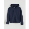 KOOR SPORT Lacivert Kapüşonlu Soft Touch Kadın Fermuarlı Sweatshirt