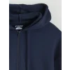 KOOR SPORT Lacivert Kapüşonlu Soft Touch Kadın Fermuarlı Sweatshirt