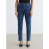 LCW Modest İndigo Mom Fit Kadın Jean Pantolon
