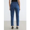 LCW Modest İndigo Mom Fit Kadın Jean Pantolon