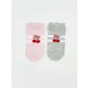 LCW Kids Ekru Desenli Kız Çocuk Patik Çorap 5li