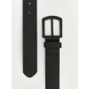 LCW ACCESSORIES Siyah Deri Görünümlü Erkek Kemer