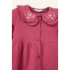 Defacto G8141A5BR123 Bordo Çiçekli Müslin Nakış Yakalı Elbise Kız Bebek