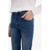 Defacto G8848AXNM34 Mavi %100 Pamuk Straıght Wıde Yüksek Bel Jean Pantolon