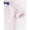 LCW baby Pembe Baskılı Erkek Bebek Gömlek ve Papyon 2li