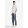 Defacto G1300AXNM84 İndigo Slim Tapered Fit Jean Pantolon