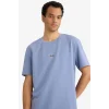 Defacto F8094AXPR469 Mor REGULAR FIT Baskılı Tişört