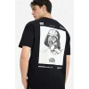 Defacto F8140AXBK81 Siyah Star Wars Boxy Fit Kısa Kollu Tişört