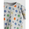 LCW Kids Gri Bisiklet Yaka Erkek Çocuk Şortlu Pijama Takımı