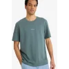 Defacto F8093AXGN829 Yeşil REGULAR FIT Baskılı Tişört