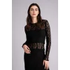 Defacto G8520AXBK81 Siyah Fıtted Dantel Bluz