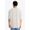 Defacto B4844AXGR368 Gri LOOSE FIT Nefes Alabilen Kumaş Tişört