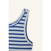 Defacto Z7814A6BE124 Mavi Bisiklet Yaka Çizgili Atlet Kız Çocuk