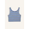Defacto Z7814A6BE124 Mavi Bisiklet Yaka Çizgili Atlet Kız Çocuk