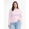 LCWAIKIKI Basic Pembe Bisiklet Yaka Kadın Body