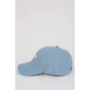 Defacto B7194AXBE18 Mavi Kadın Nakış Jean Cap Şapka