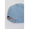 Defacto B7194AXBE18 Mavi Kadın Nakış Jean Cap Şapka