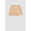 Defacto Z8803A6BG294 Bej Cepli Dokuma Etiketli Şort Kız Çocuk