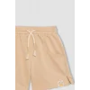 Defacto Z8803A6BG294 Bej Cepli Dokuma Etiketli Şort Kız Çocuk