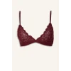 Defacto F5037AXBR210 Bordo Dantelli Simli Kapsız Pedsiz Balensiz Triangle Bra
