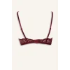 Defacto F5037AXBR210 Bordo Dantelli Simli Kapsız Pedsiz Balensiz Triangle Bra