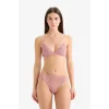 Defacto F5037AXBR86 Bordo Dantelli Simli Kapsız Pedsiz Balensiz Triangle Bra