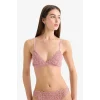 Defacto F5037AXBR86 Bordo Dantelli Simli Kapsız Pedsiz Balensiz Triangle Bra