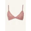 Defacto F5037AXBR86 Bordo Dantelli Simli Kapsız Pedsiz Balensiz Triangle Bra