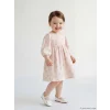 LCW baby Pembe Çiçekli Fırfırlı Kız Bebek Elbise
