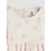 LCW baby Pembe Çiçekli Fırfırlı Kız Bebek Elbise