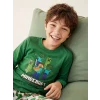 LCW Kids Yeşil Minecraft Baskılı Erkek Çocuk Pijama Takımı