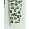 LCW Kids Yeşil Minecraft Baskılı Erkek Çocuk Pijama Takımı