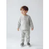 LCW baby Gri Erkek Bebek Tişört ve Pantolon Takımı
