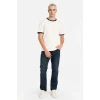 Defacto F8158AXER105 Ekru REGULAR FIT %100 Pamuk Tişört