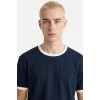 Defacto F8158AXNV64 Lacivert %100 Pamuk Tişört