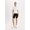 Defacto B9544AXBK81 Siyah Biker Beli Saran Sporcu Tayt