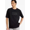 Defacto F9681AXBK81 Siyah Nefes Alabilen Boxy Fit Tişört