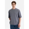 Defacto B4844AXGR504 Gri LOOSE FIT Nefes Alabilen Kumaş Tişört